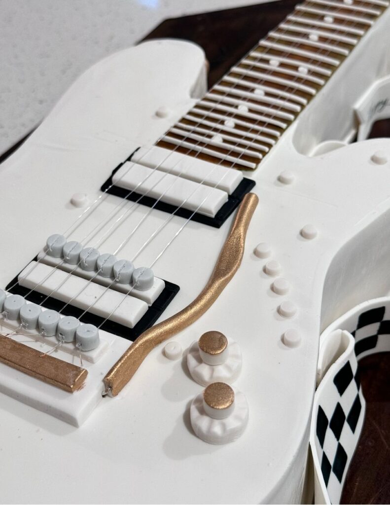 Sculpted Electric Guitar Cake made by Dflavorcc in Bluffton SC