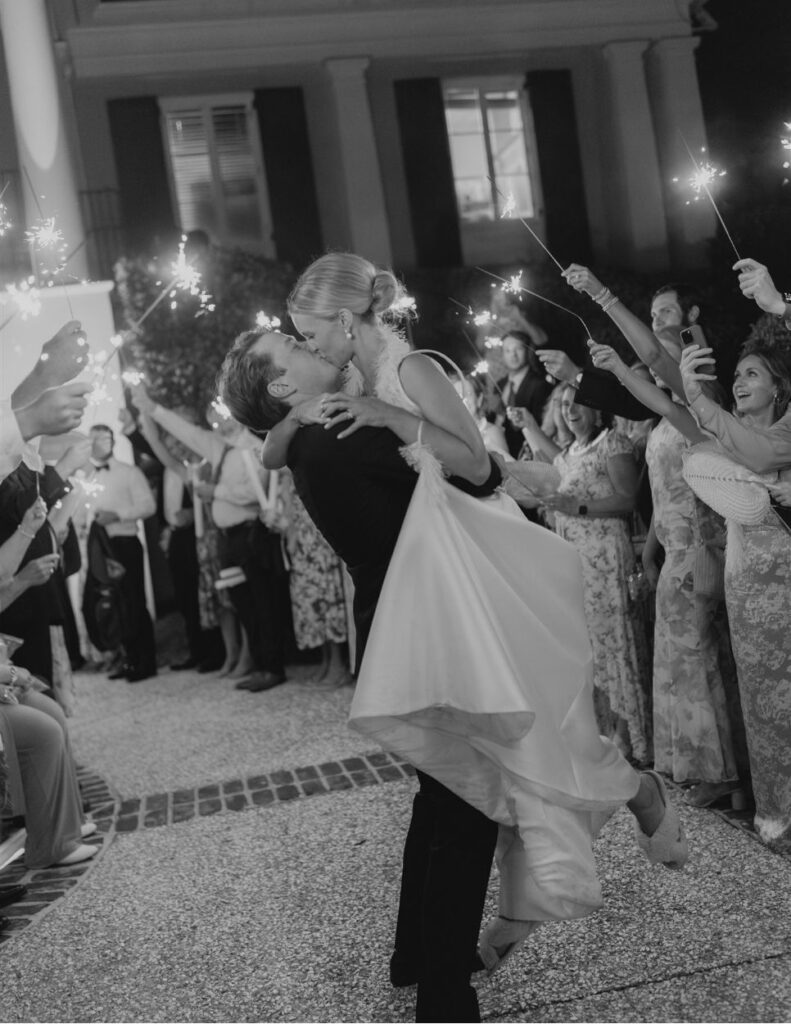 Grand Exit of the couple in a wedding at Oldfield Plantation in Bluffton SC