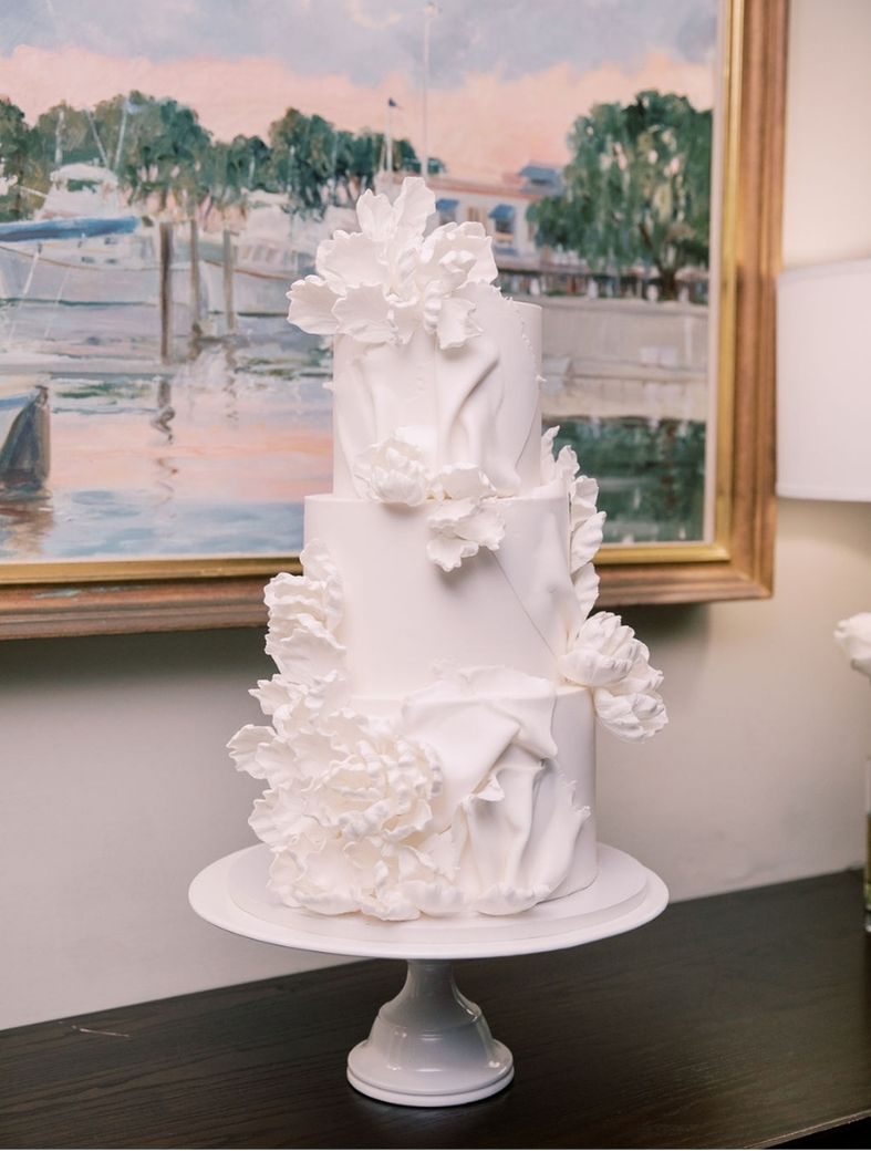 Modern Luxury Wedding Cake at Yatch Club Sea Pines in Hilton Head Island SC
