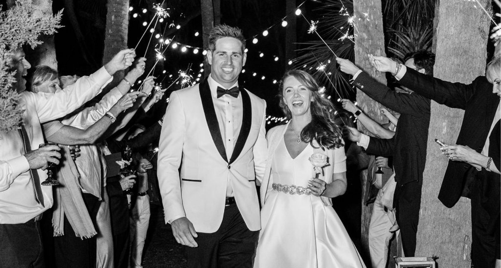 Grand exit of the couple in a wedding at Page Island Bluffton SC