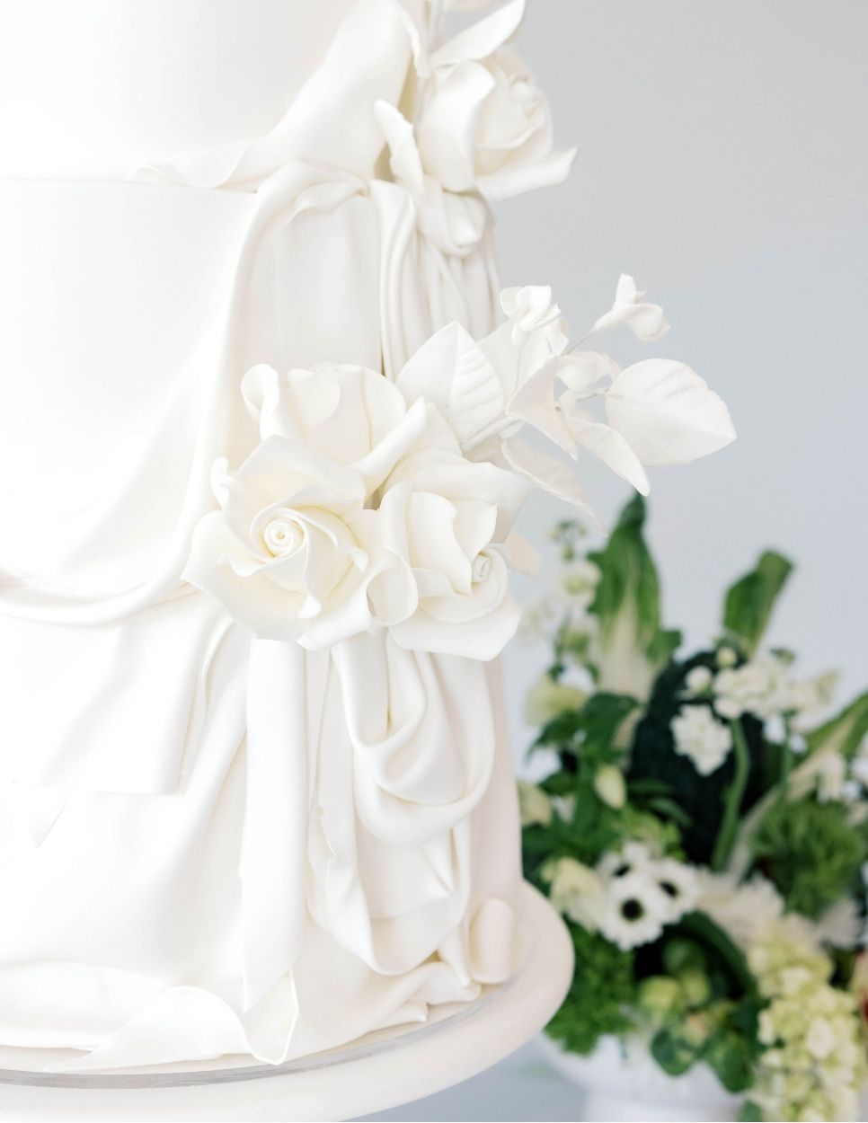 Wedding Cake with Sugar Flowers at Palmetto Hall in Hilton Head Island SC